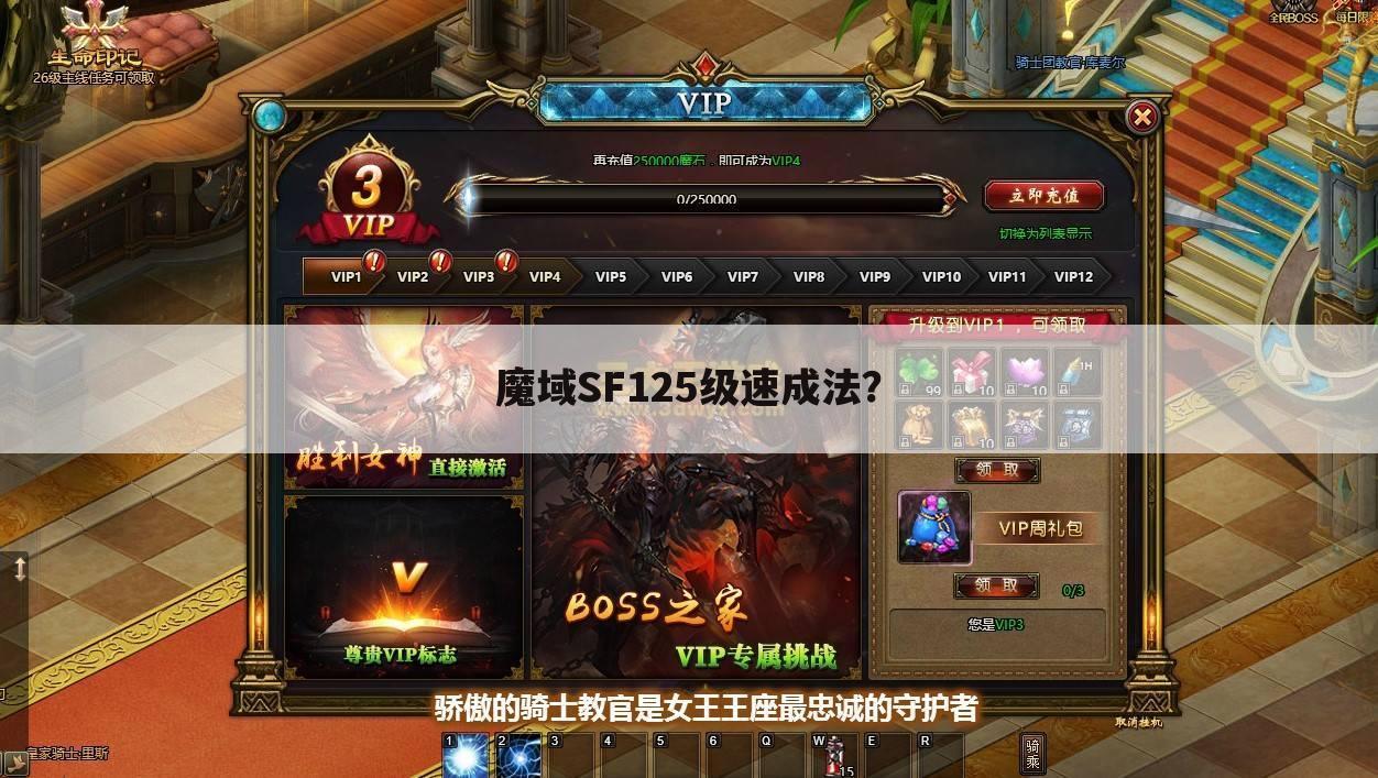 魔域sf125级速成法？